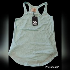 Chaser Womens Racerback Tank Top Teal NWT Size M Great!